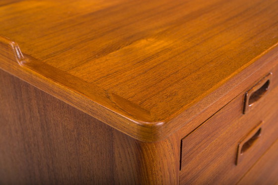 Image 1 of  Skandinavisch-moderner Teakholz-Schreibtisch, zugeschrieben H. Brockmann Petersen für Poul M. Jessen, 1960er Jahre