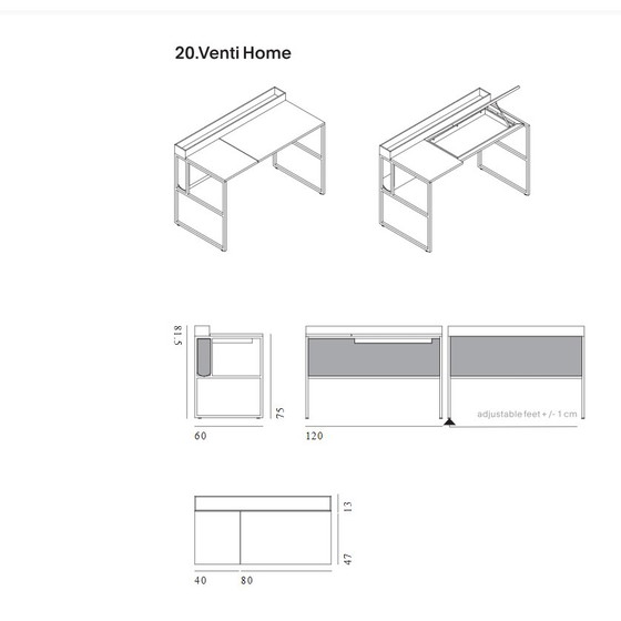 Image 1 of Escritorio Venti Home de MDF Italia