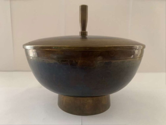Image 1 of Scatola con coperchio Bonbonniere di Hans Przyrembel, Marianne Brandt, Alfred Lipovec, Bauhaus, ottone