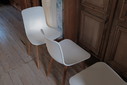 Vitra HAL Wood chairs - set of 4 - white/oak