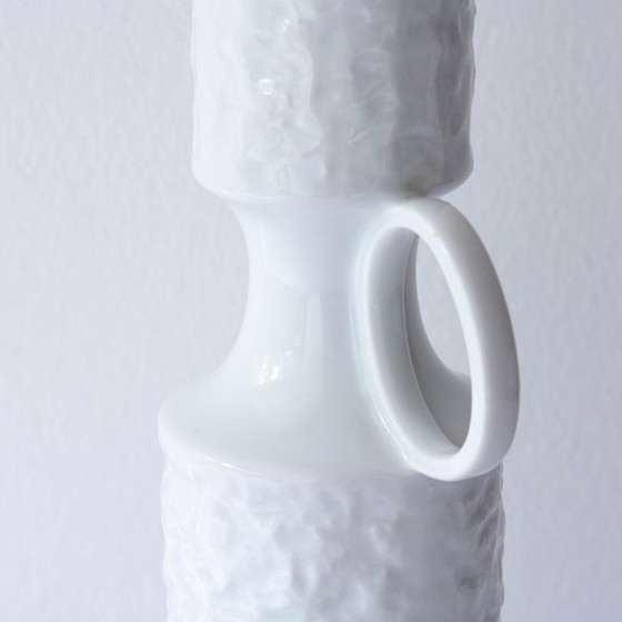 Image 1 of Royal KPM Porzellan White Glossy Porcelain Handled Vase, 1970s