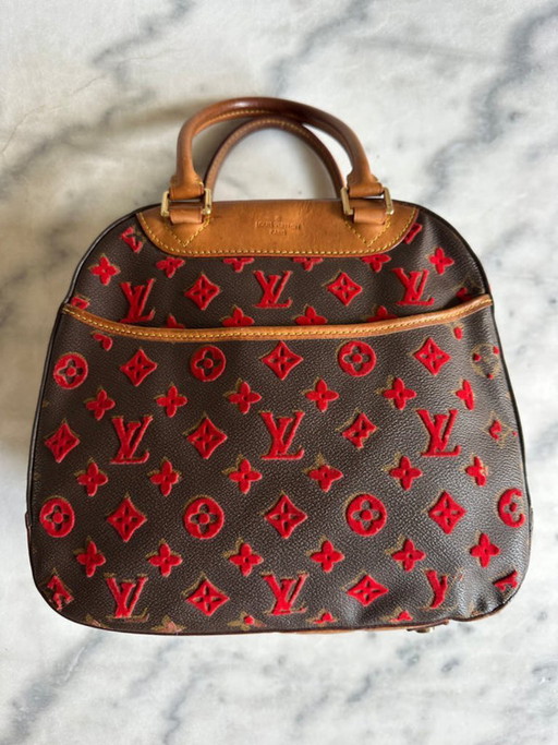 Borsa Louis Vuitton rouge monogramma Tuffage Deauville