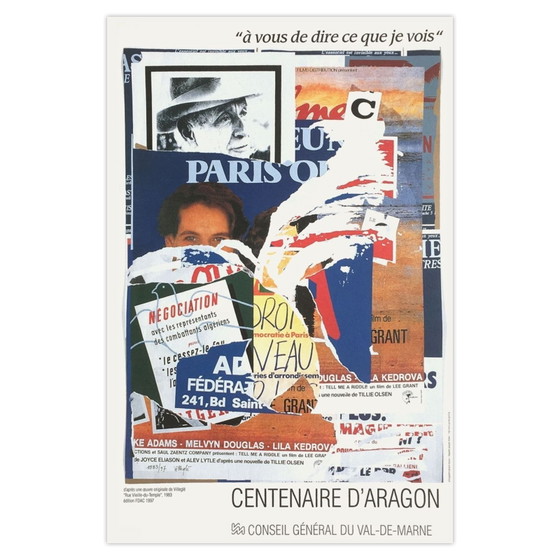 Jacques Villegle Poster Honderdjarig bestaan ​​van Aragon 1997 – Paper (photo 5 of 5)