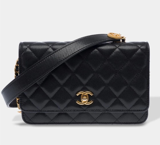 Image 1 of Sac CHANEL Wallet on Chain en Cuir Noir - 103397