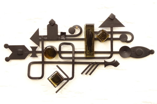 Relief mural, design danois, Dantoft, années 1970, relief