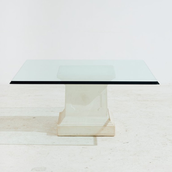 Image 1 of MK10238 Tavolino in vetro e cemento