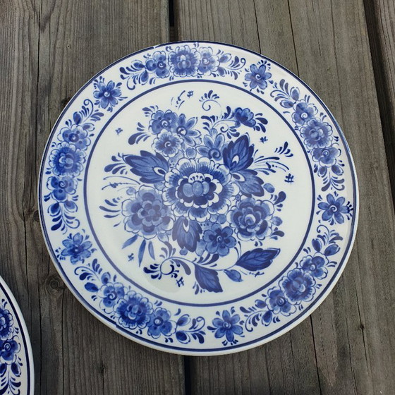 Image 1 of Echte Delfts Blauwe wandborden 3 stuks uit 1950