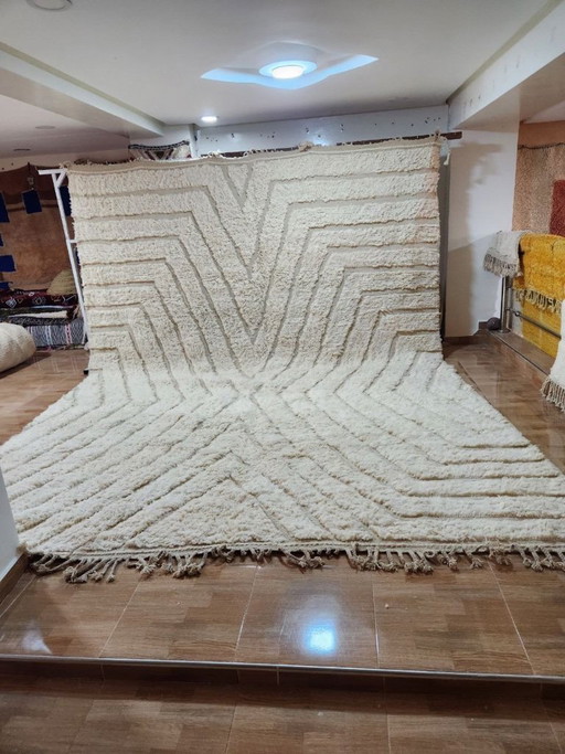 Tappeto extra large Beni Ourain 400 × 300 cm – Tappeto marocchino in lana fatto a mano | Tappeto geometrico (photo 2 of 5)