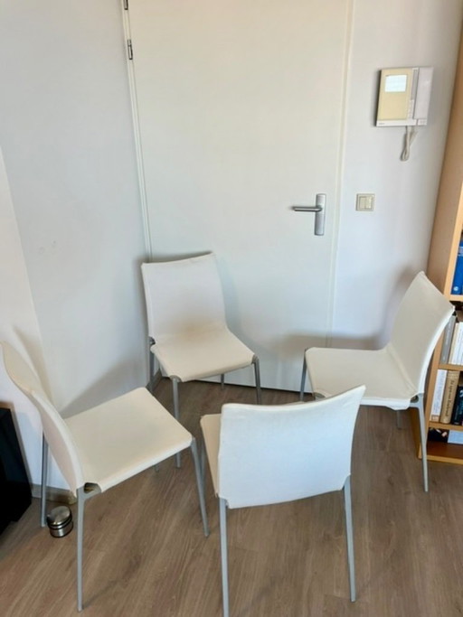 4 sillas de comedor Zanotta LIA – eetkamerstoelen, Aluminium