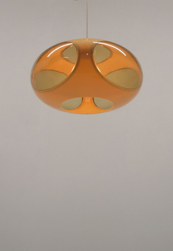 Image 1 of Space age UFO pendant lamp 'Bug Eye' (beige) by Massive, 1970s