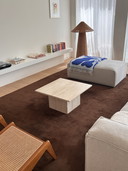 Vintage travertine coffee table, Italy 1980s