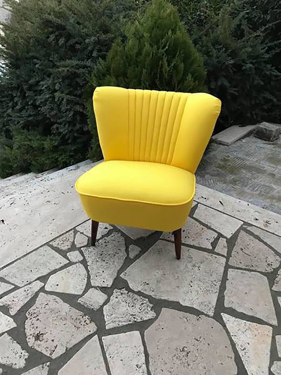 Mid-Century Modern Lounge Chair in Velvet, 1950s – Armchairs, Wood, Mid Century Modern (photo 2 of 4)