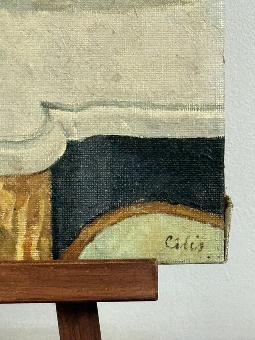 Huile sur toile peinture ancienne 