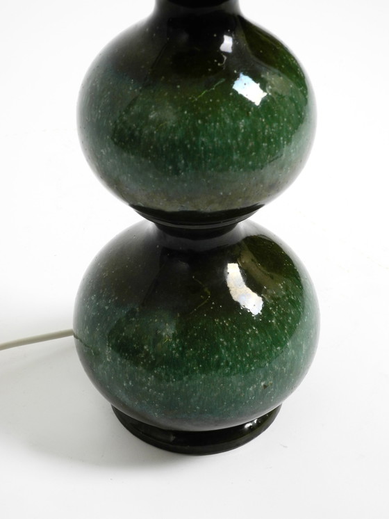 Image 1 of Wunderschöne 1960er Jahre große Tisch- oder Stehlampe aus Keramik in Grün und Schwarz von Kaiser Leuchten