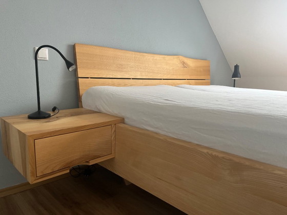 Letto da falegname in legno di frassino 2x2m, Letti matrimoniali, Beige (foto 19 di 21)