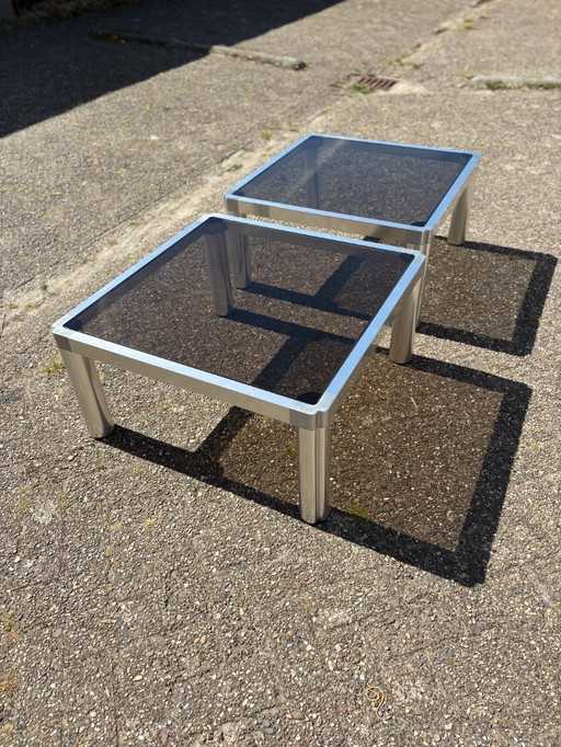 2x Table vintage Kho Liang Le Artifort 80x80 cm