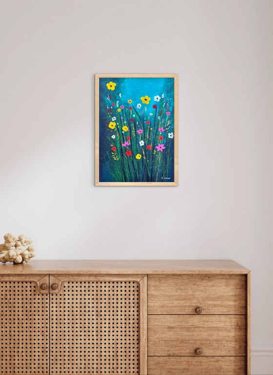 Acrylique Originale Encadrée 40x30 – Peintures et dessins, Paper (photo 7 of 7)