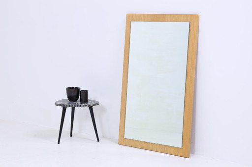 Vintage Hellerau Mirror 60s | Mid - Century Hanging Mirror Mirror Wood Retro Slanted Vintage #06-08
