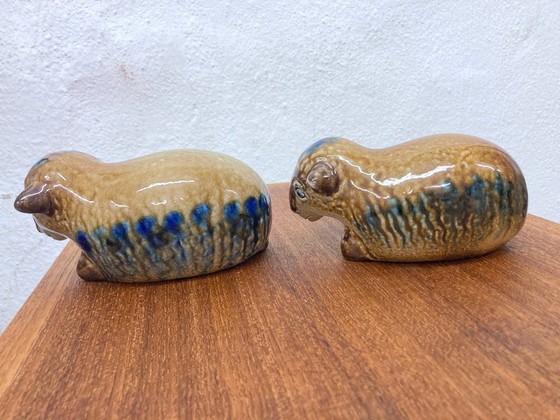 Image 1 of 2 figuras de cerámica ovejas por Klothilde Giefer ferrocarril 60s 70s