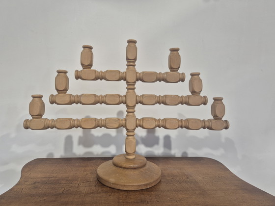 Image 1 of chandelier vintage en bois scandinave