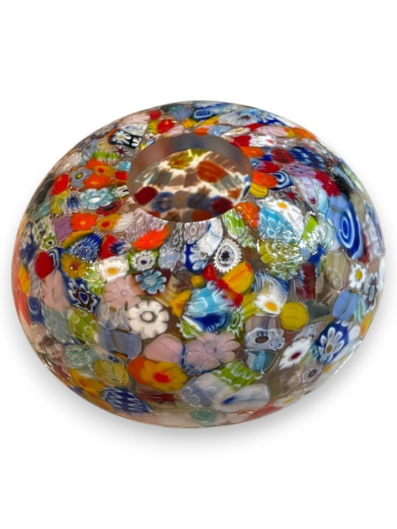 Image 1 of Murano DOGI Millifiori vaas, gemaakt in Italië. Echt Murano, geen reproductie.