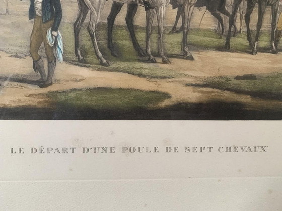 Carle Vernet, Partenza di sette cavalli, Incisione, Fine 1800 – Litografie e stampe (photo 10 of 15)