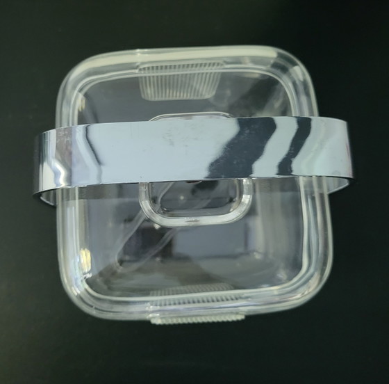 Legendärer transparenter Guzzini-Eiskübel aus den 1970er Jahren. – Küchenzubehör, Plastic, Chrome (photo 4 of 9)