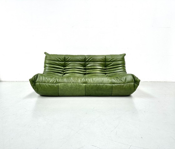 Image 1 of Ligne Roset Togo 3-Sitzer Grünes Leder