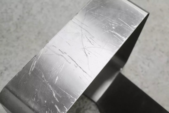 Image 1 of Kinetic" Low Table with Steel Legs and Glass Slab