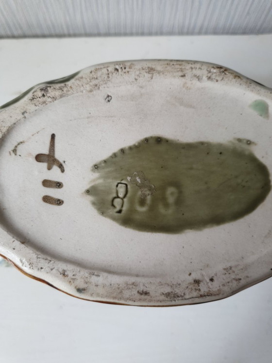 Image 1 of Antique Victorian majolica jardinière - ca 1900