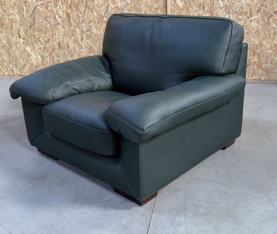 Image 1 of Poltrona in pelle verde Roche Bobois