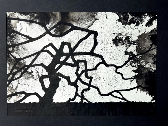 Image 1 of Eugène Eechaut (1928-2019) - Ink trees, diptych 1975, framed 