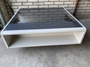 Vintage Coffee Table Wood With Glass Midcentury