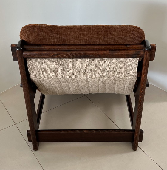 Image 1 of Scandinavian Sofa, Two Armchairs and Ottoman, 60s