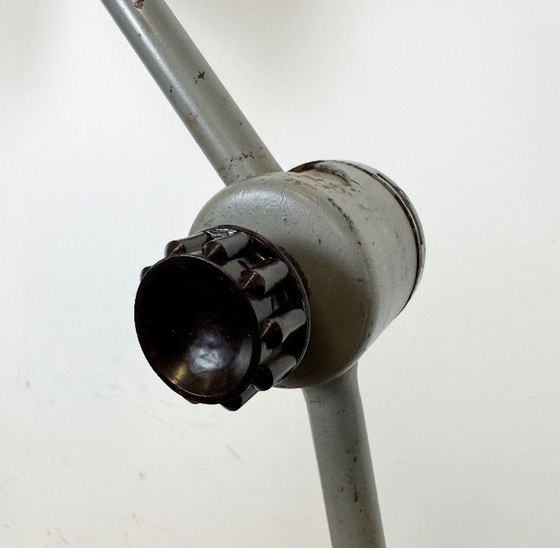 Image 1 of Lámpara de mesa industrial grande, gris, estilo taller, década de 1960