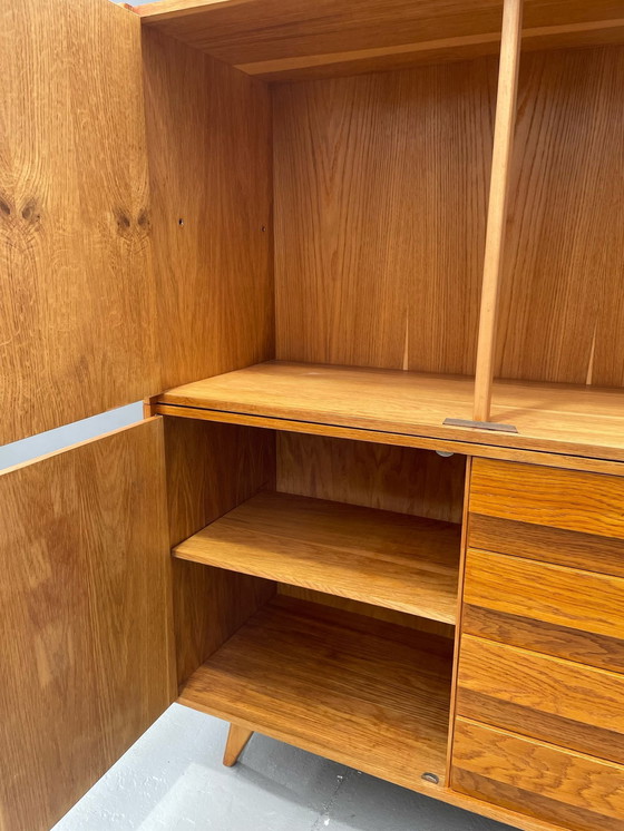 Image 1 of U-450 kast in eiken van Jiří Jiroutek voor Interiér Praha, Tsjecho-Slowakije, jaren 1960