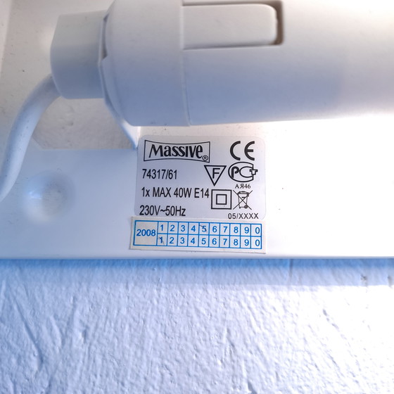 Image 1 of Lampada da parete vintage bianca Massive