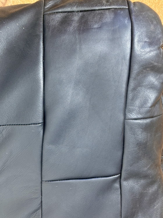 Pouf / Ottomana Vintage Ligne Roset Marsala - Pelle Nera – Leather (photo 9 of 13)