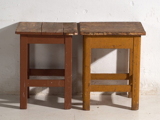 Antique bedside tables in pine wood – Central Europe, circa 1940 #7 – Nightstands, Rustic (photo 16 of 40)