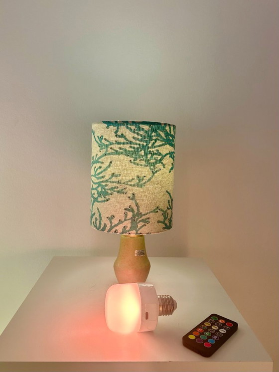 Image 1 of Reizende kleine Mini-Tischlampe - kabellos, upgecykelt aus Scheurich Vase 50er Jahre