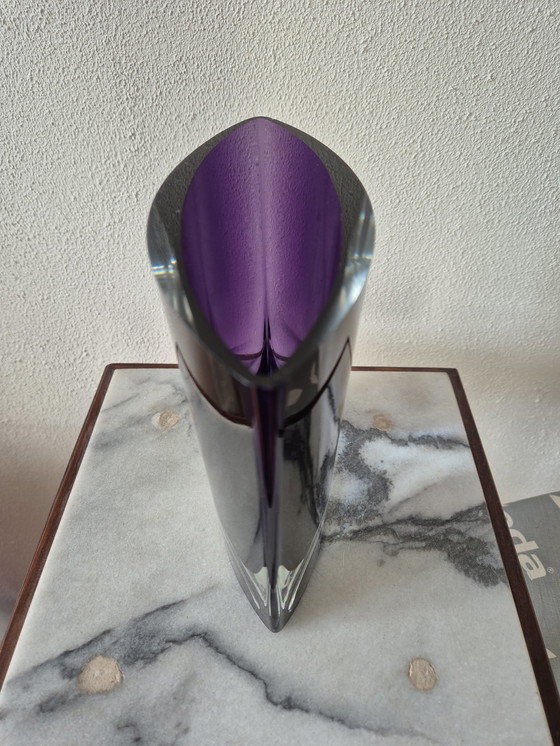 Image 1 of Violet Murano Glass Vase 80's
