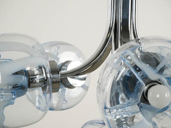 Image 1 of Chandelier, Italian design, Murano glass, 1970s, manufactured in Italy