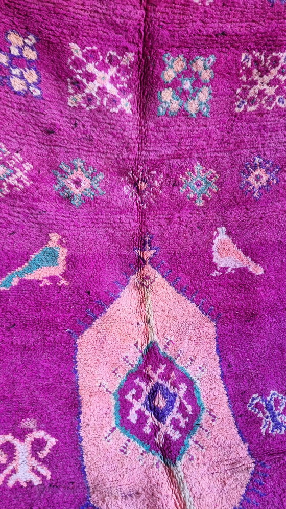Image 1 of Vintage berber vloerkleed, marokaans tapijt paarse