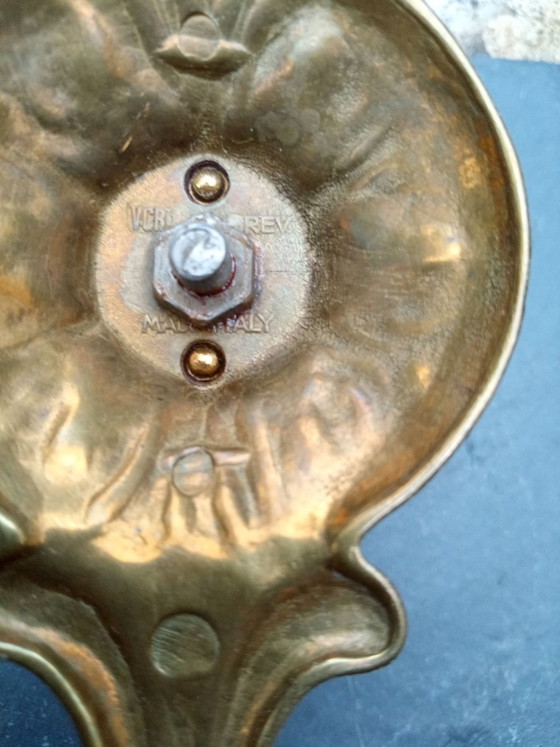 Pair of Baroque Brass Wall Hooks, Decorative Objects, Gold (photo 5 of 6)