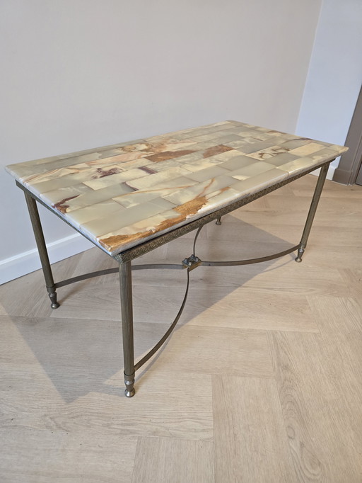 Vintage onyx side table