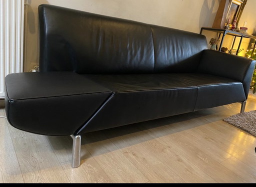 JORI Pacific Pure Leather Sofa | Adjustable Length 215–272 Cm – 3 5 zitsbanken, Wood