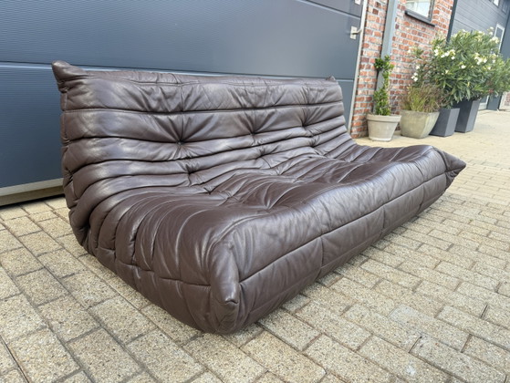Image 1 of 100% authentic Ligne Roset Togo 3-seater in Chocolate leather