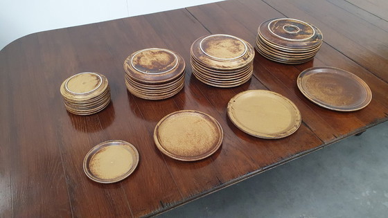 Image 1 of Vaisselle vintage 50pcs assiettes LILIEN PORZELLAN Autriche Caroline série Umbra brutaliste