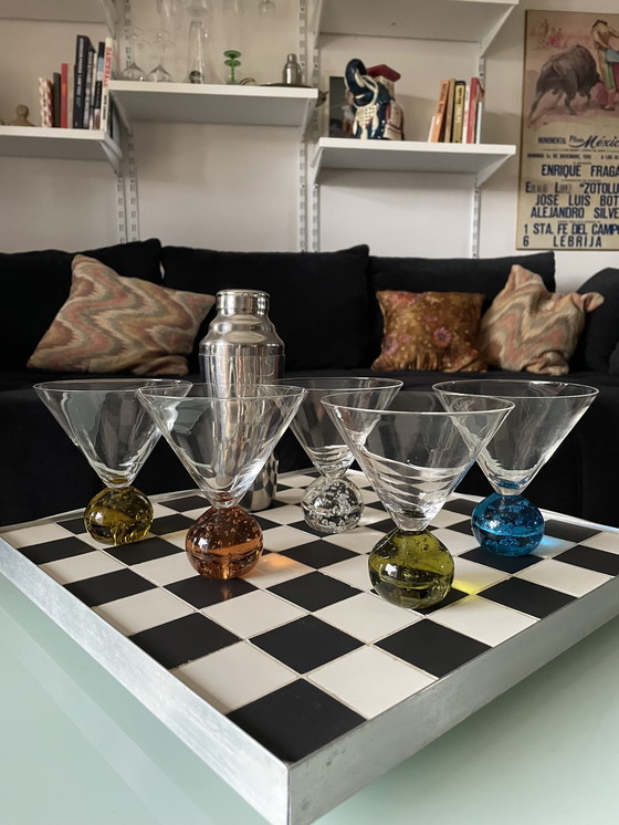 Image 1 of Verres à Martini Bulles Vintage