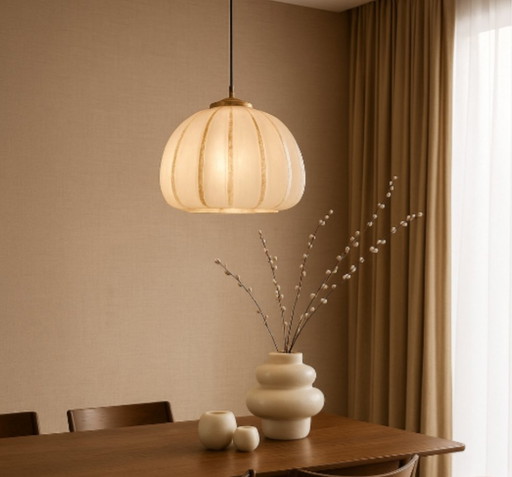 Lampada a sospensione vintage color ambra